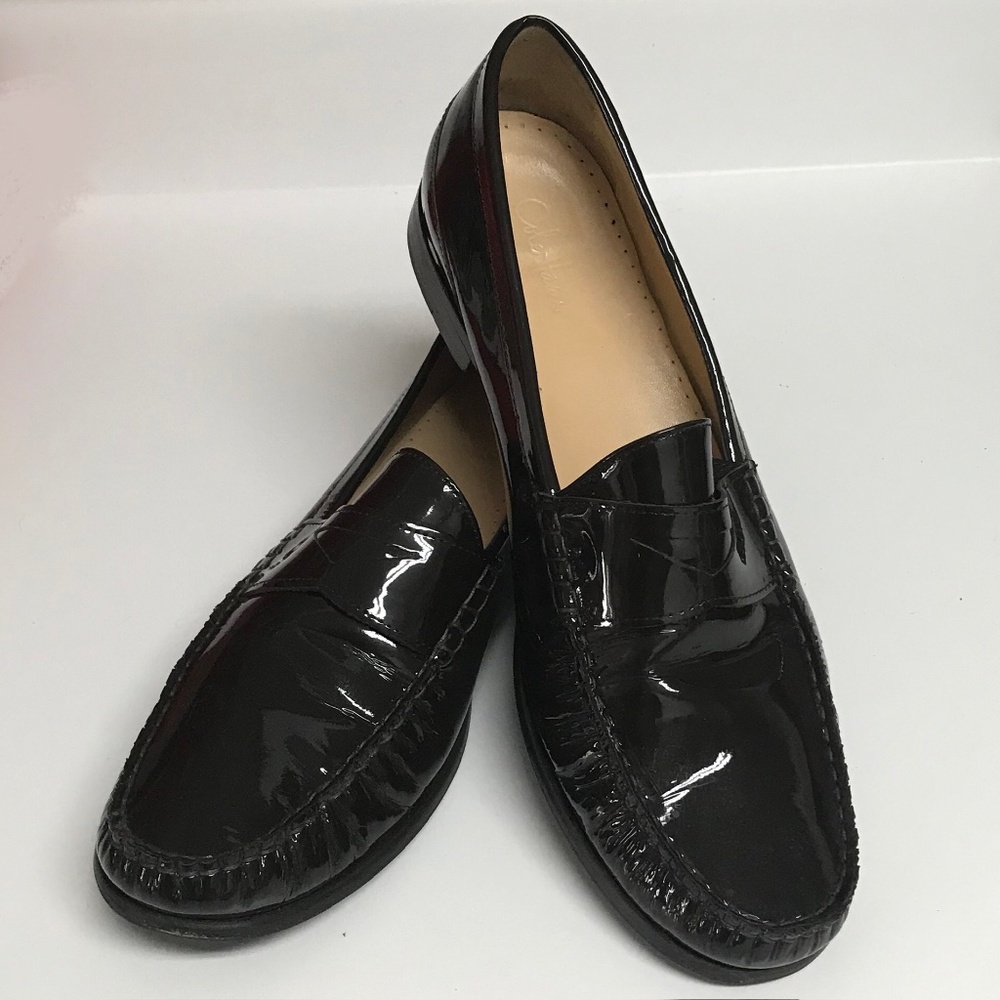 Cole Haan Brown Air Patent Leather Penny Loafer Shoe